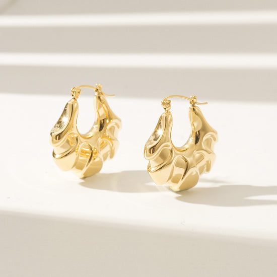Exaggerated C-shaped earrings-SCE499STGC
