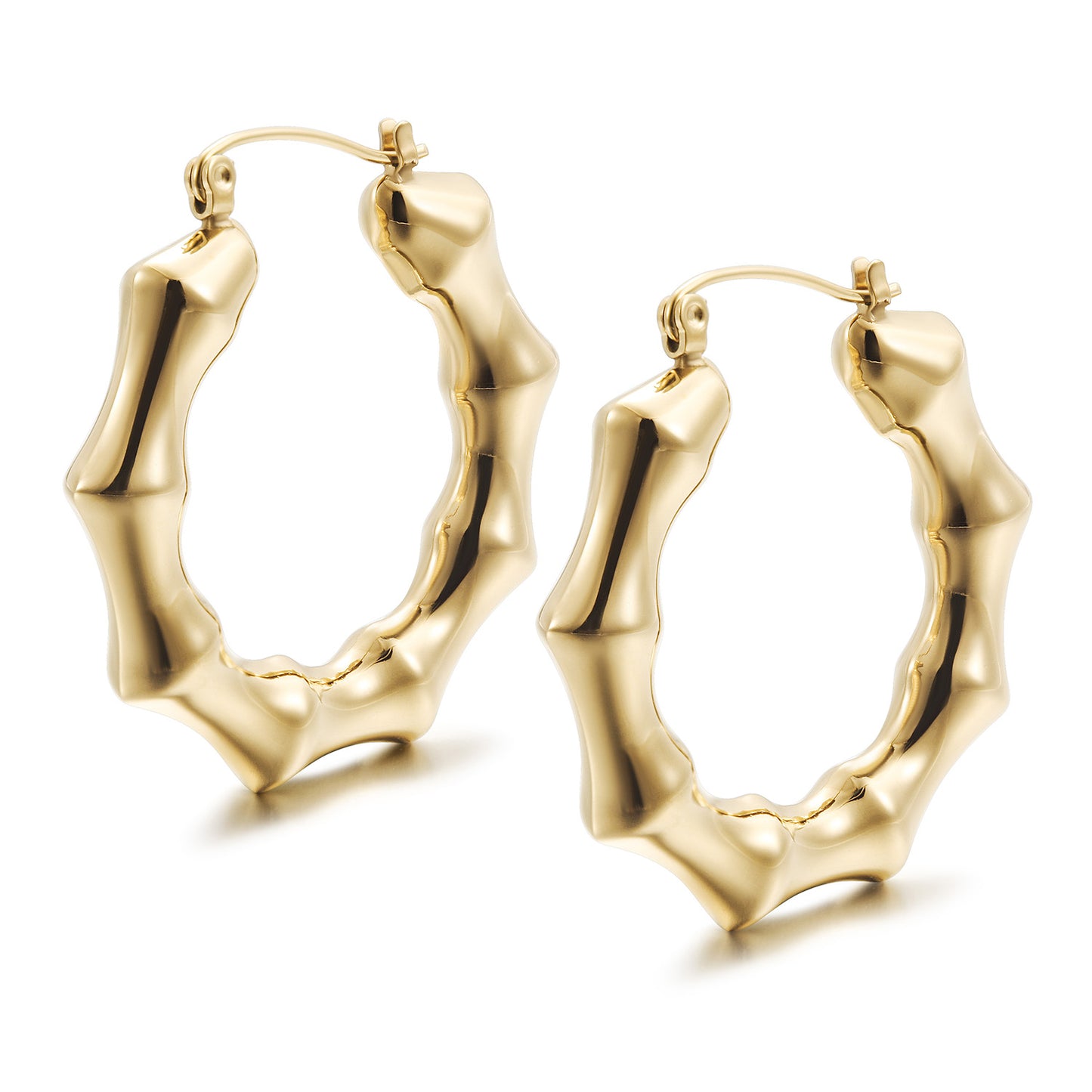 U-shaped twisted earrings-SCE500STGC
