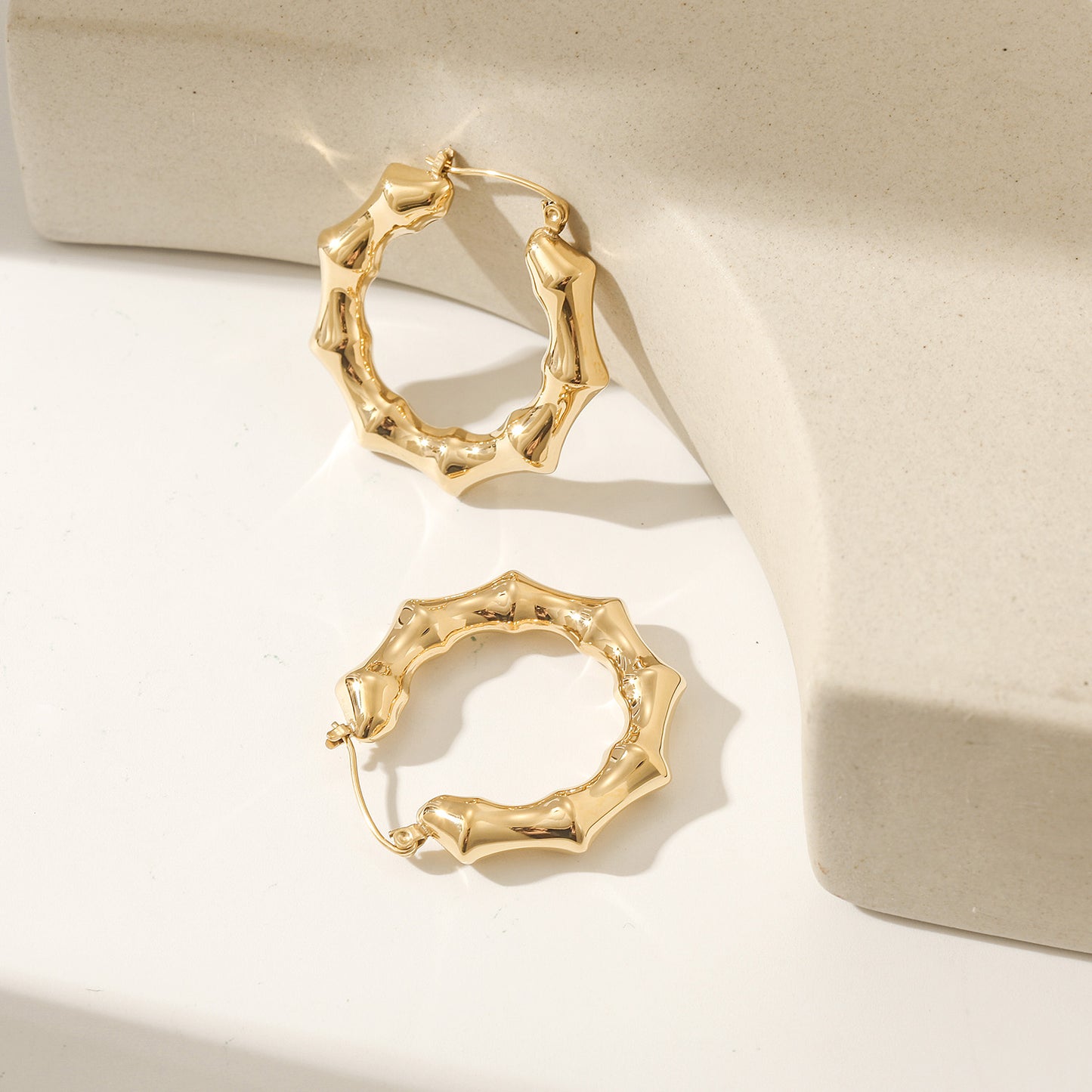 U-shaped twisted earrings-SCE500STGC