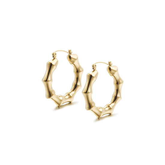 U-shaped twisted earrings-SCE500STGC