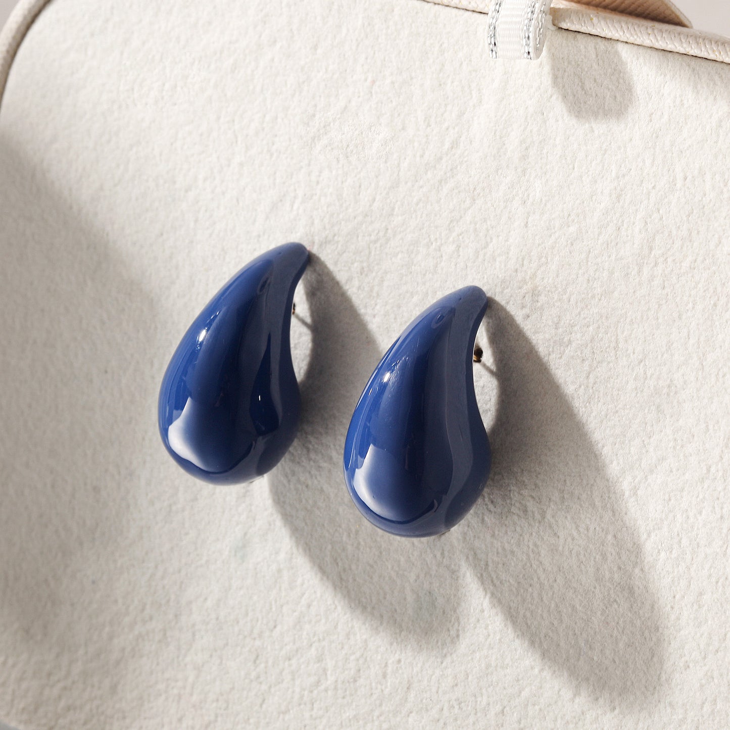 Blue Water Drop Earrings-SCE510STGCBL-M