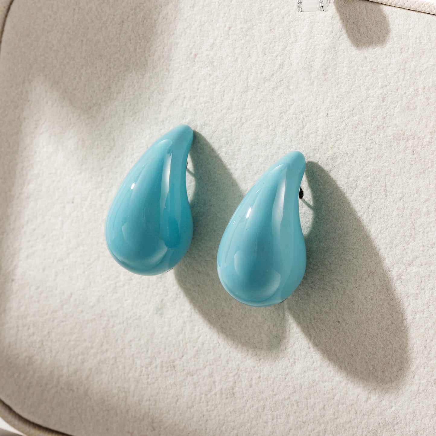 Light blue water droplet earrings-SCE510STGCBUS-M