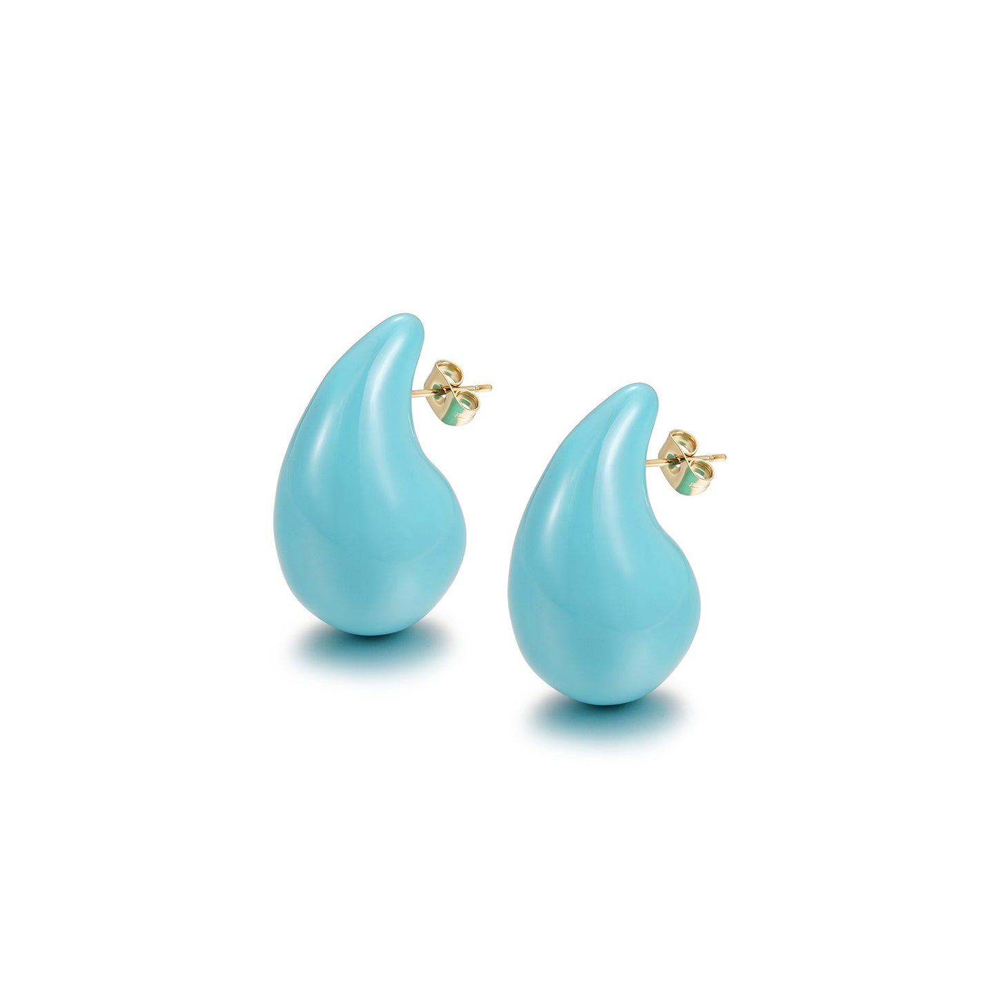 Light blue water droplet earrings-SCE510STGCBUS-M