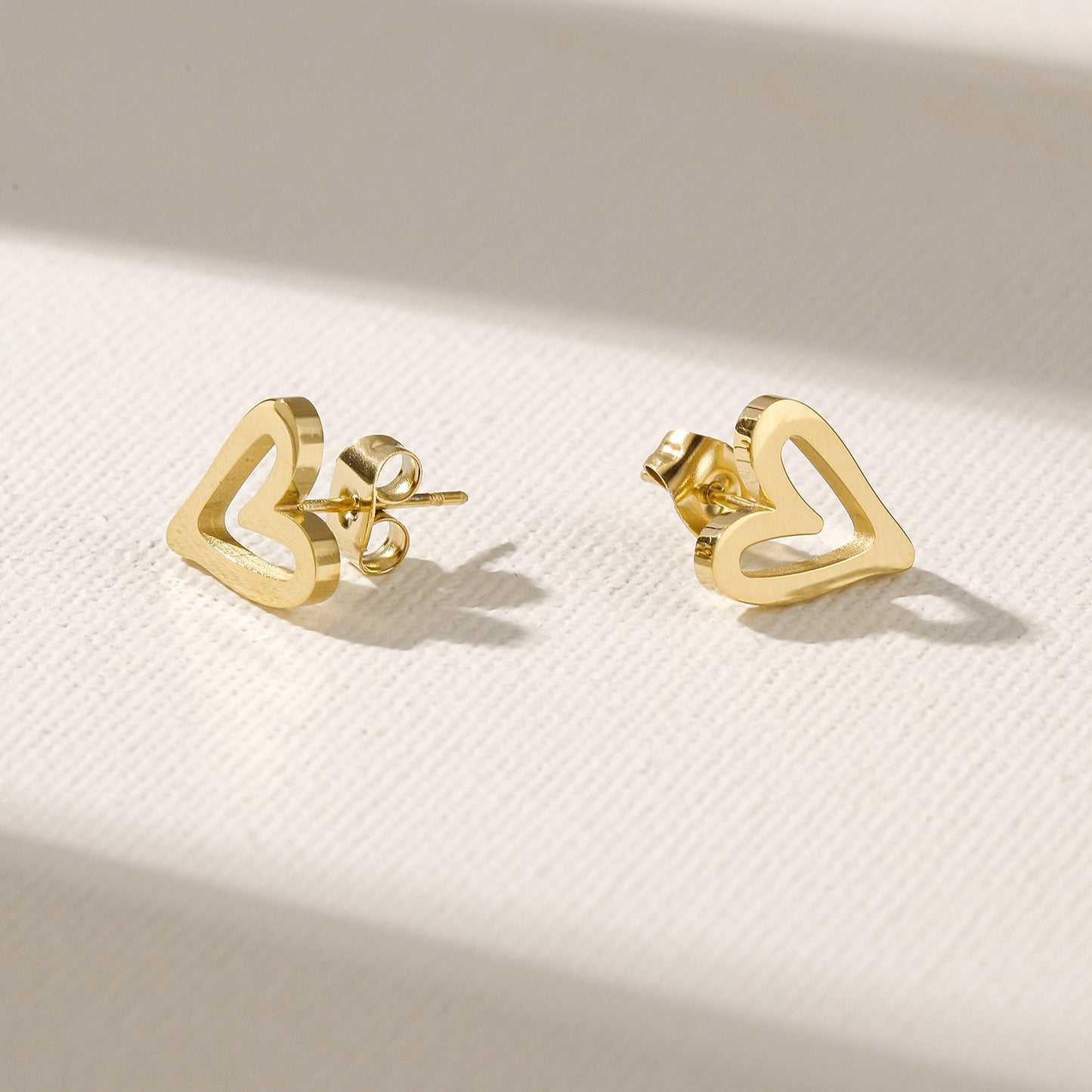 Heart hollow earrings-SCE511STGC