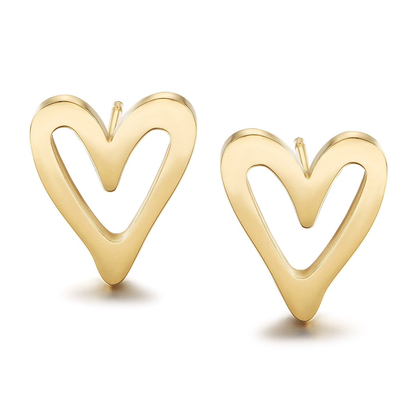 Heart hollow earrings-SCE511STGC