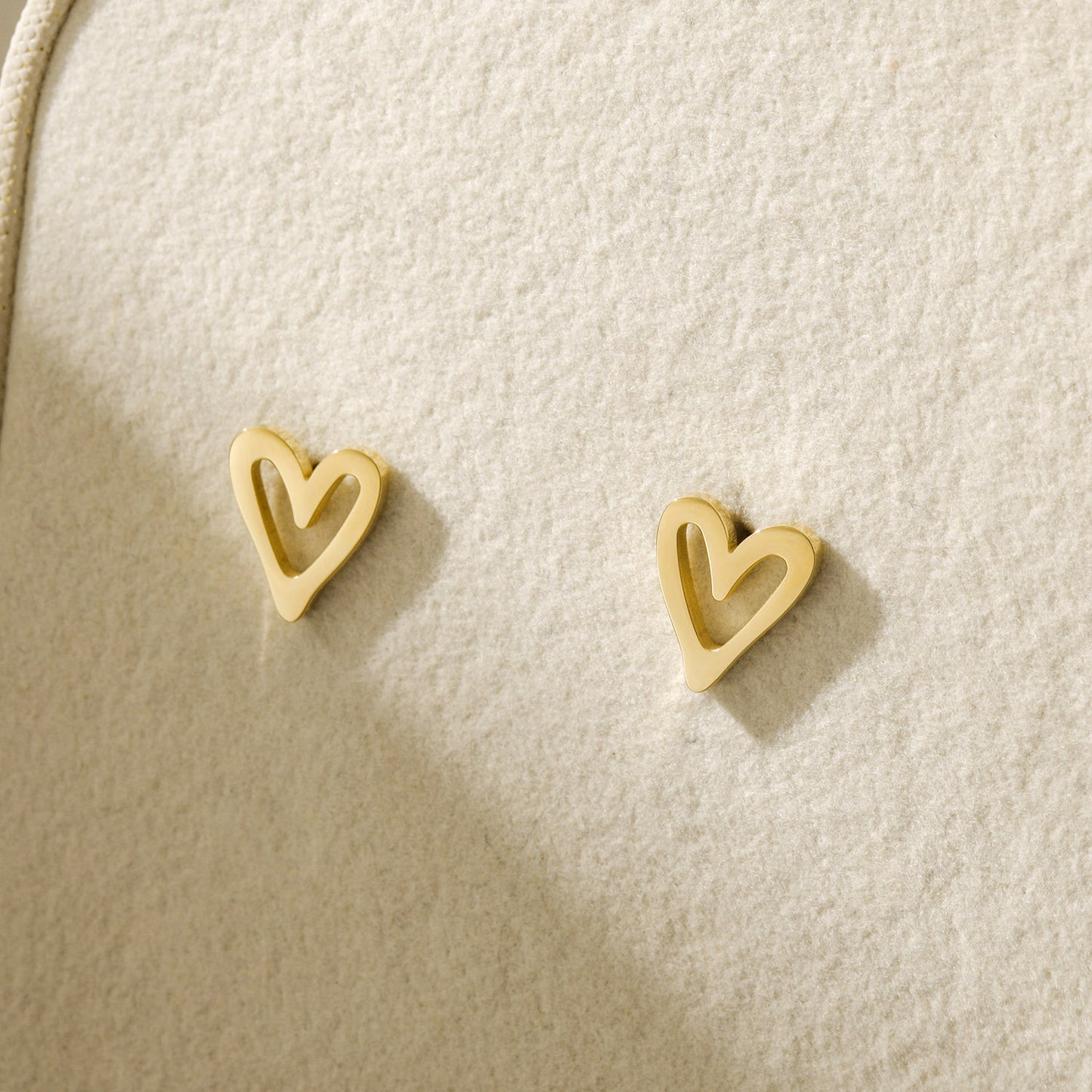 Heart hollow earrings-SCE511STGC