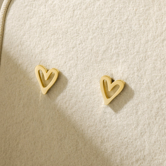 Heart hollow earrings-SCE511STGC