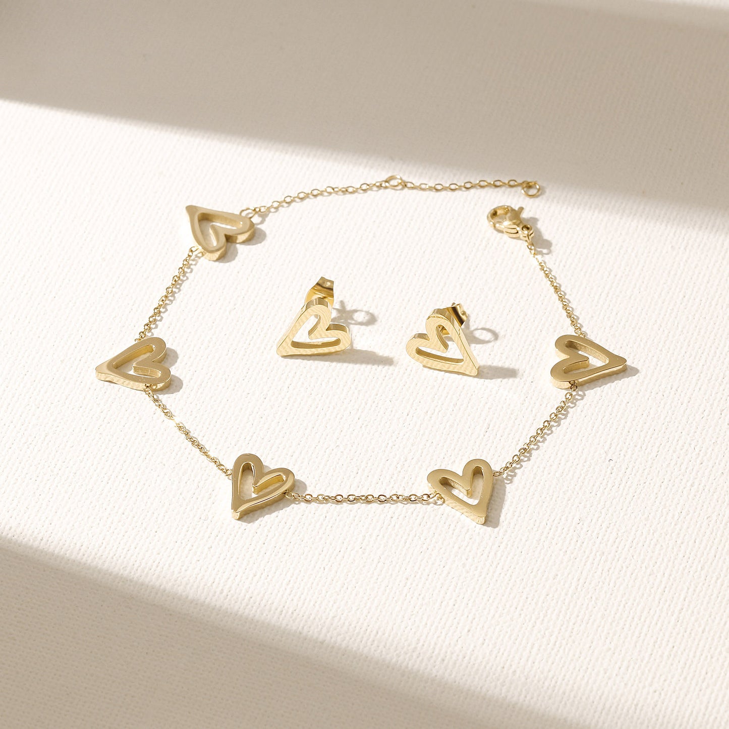 Heart hollow earrings-SCE511STGC