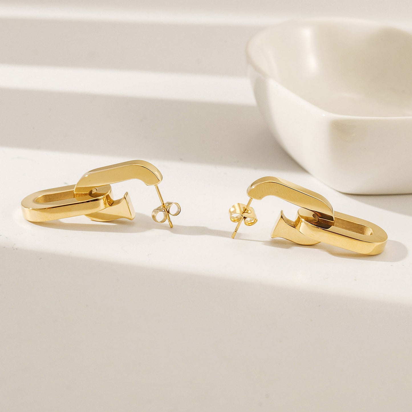 O-shaped hook earrings-SCE515STGC