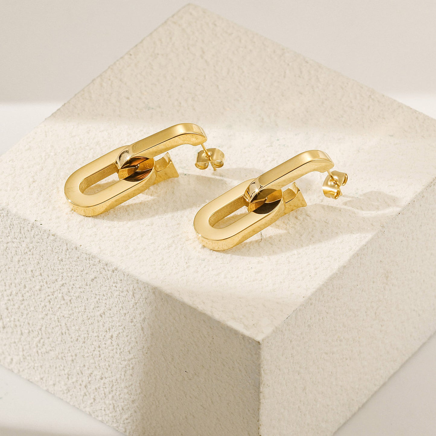 O-shaped hook earrings-SCE515STGC