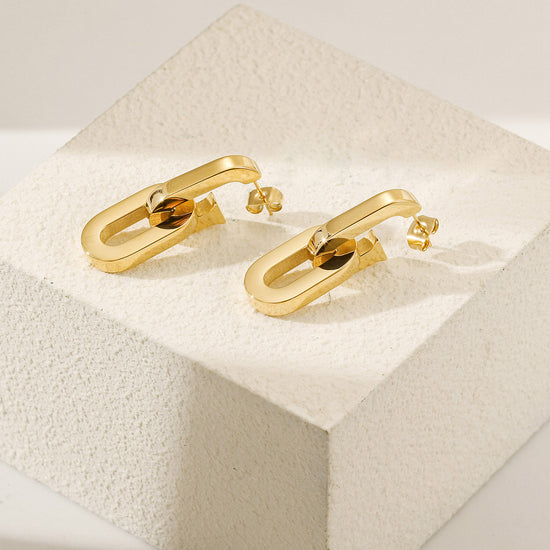 O-shaped hook earrings-SCE515STGC