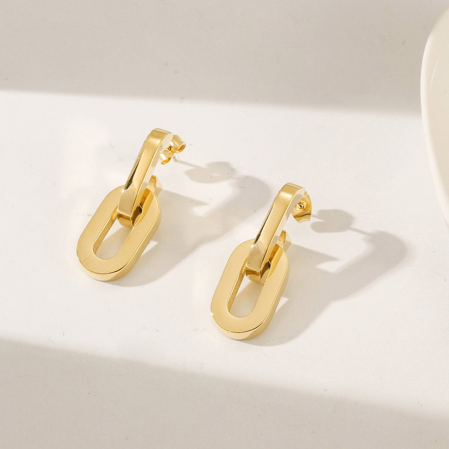 O-shaped hook earrings-SCE515STGC