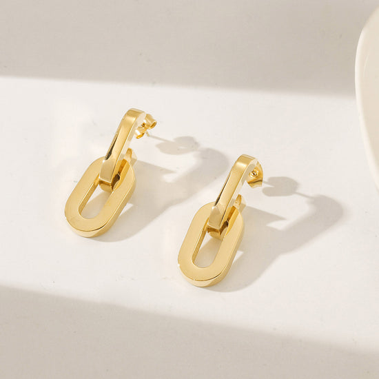 O-shaped hook earrings-SCE515STGC