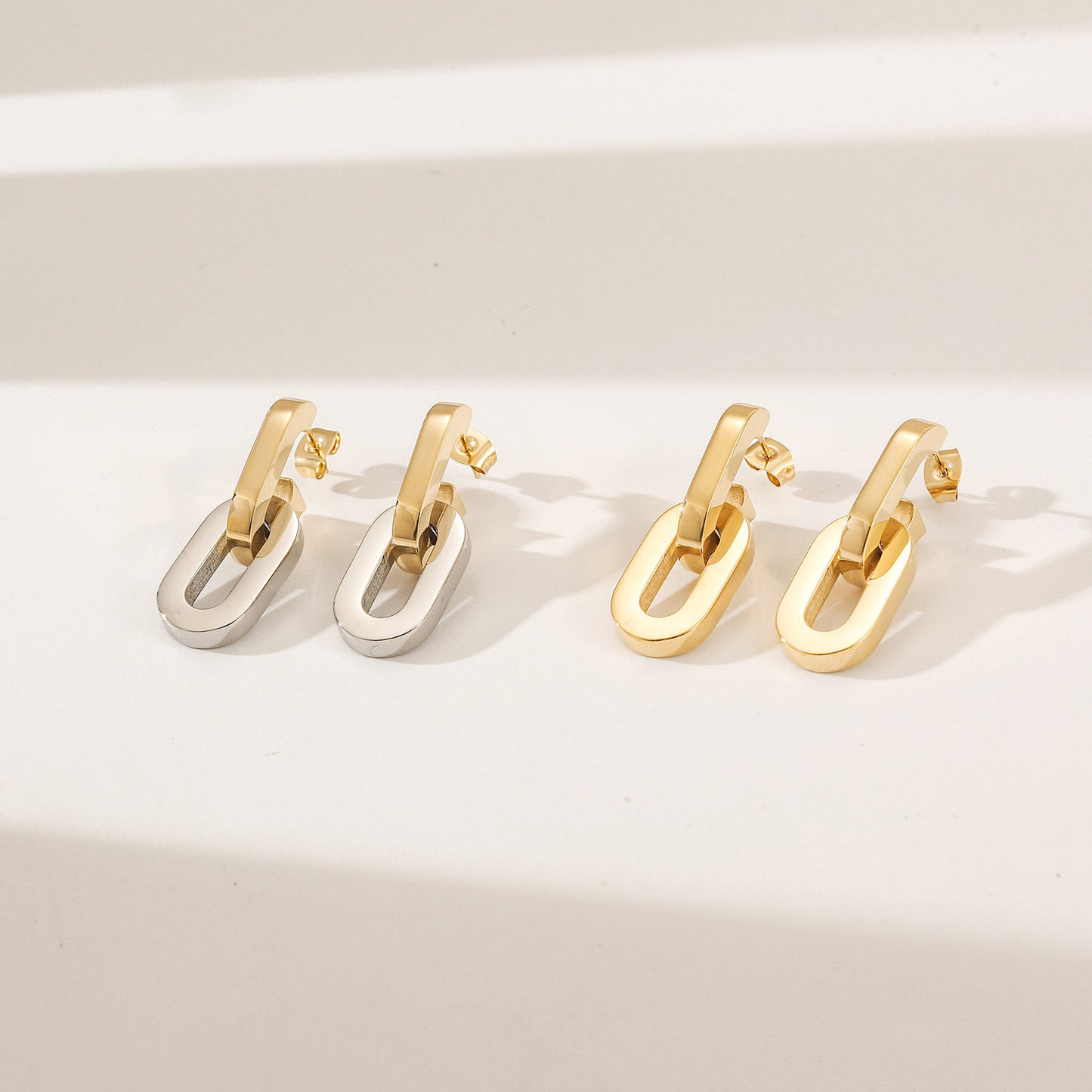O-shaped hook earrings-SCE515STGC