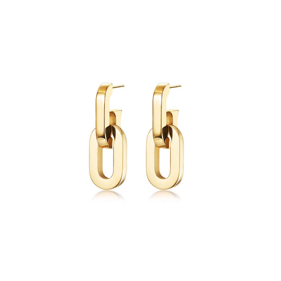 O-shaped hook earrings-SCE515STGC