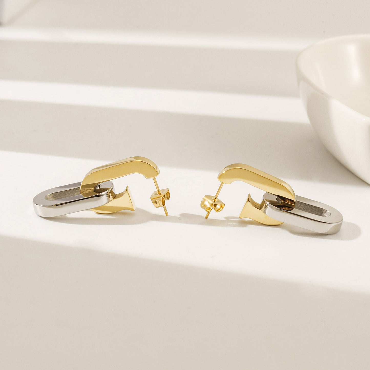 Hook O-shaped earrings-SCE515STMC