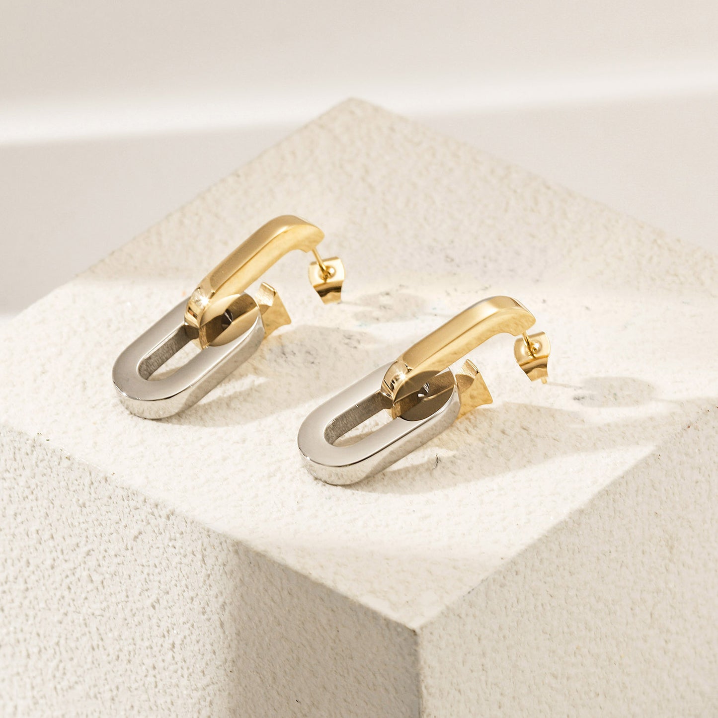 Hook O-shaped earrings-SCE515STMC