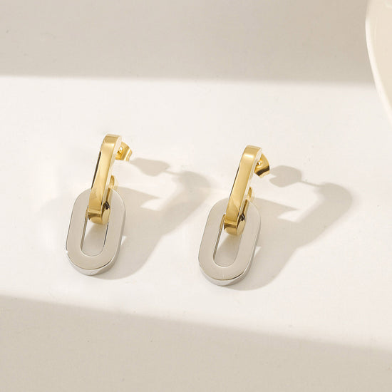 Hook O-shaped earrings-SCE515STMC