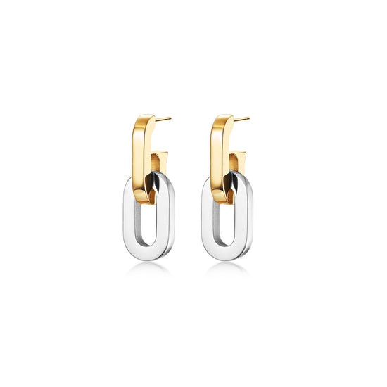 Hook O-shaped earrings-SCE515STMC