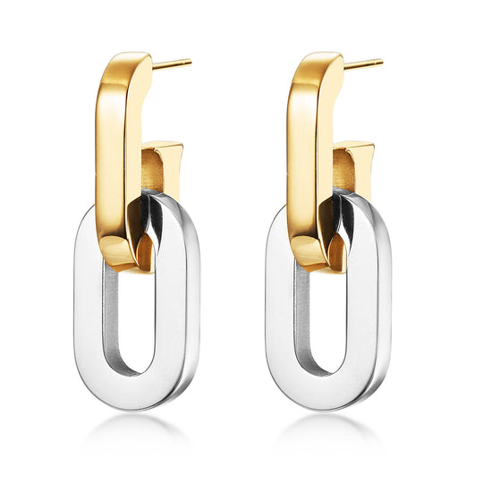 Hook O-shaped earrings-SCE515STMC