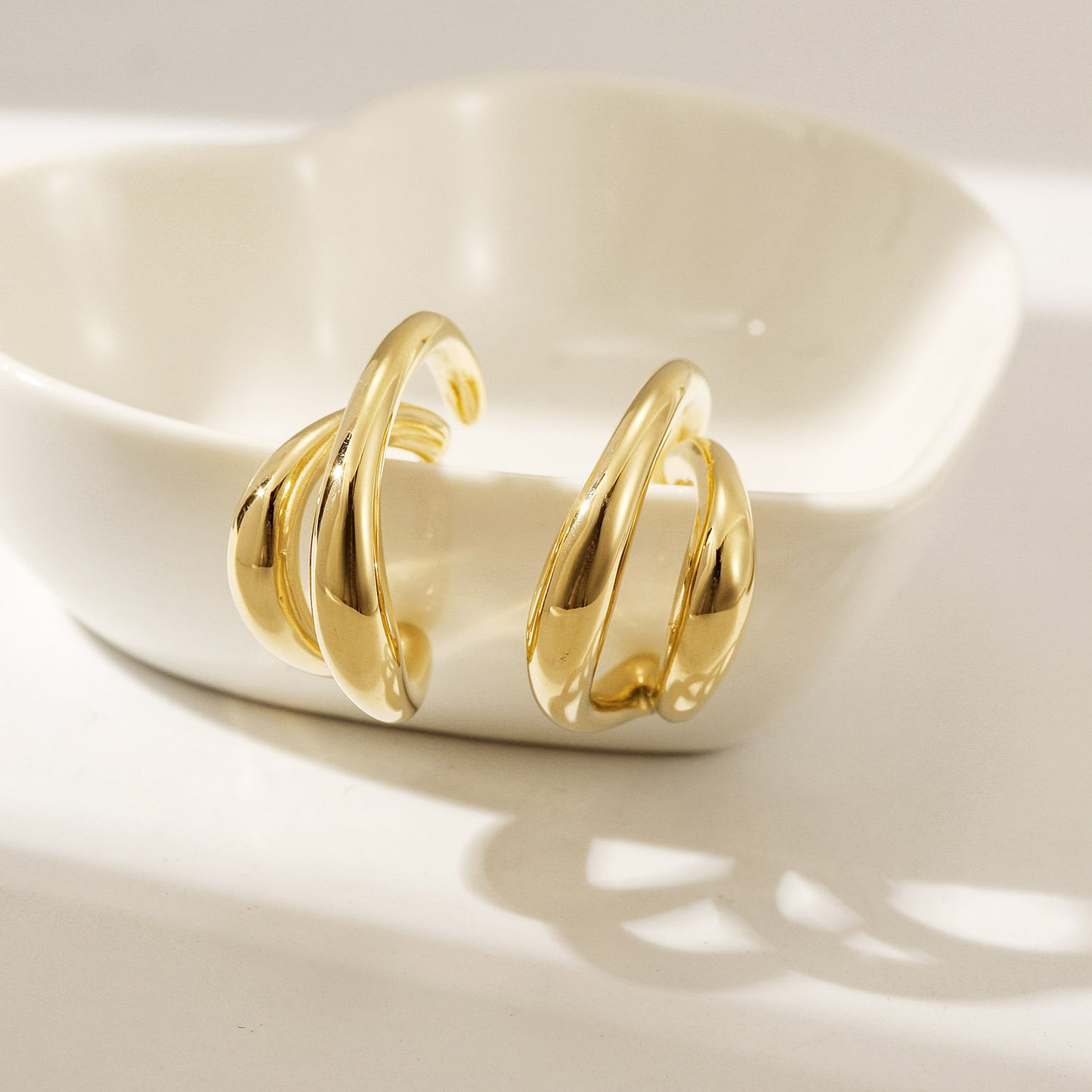 Lrregular circle earrings-SCE517STGC