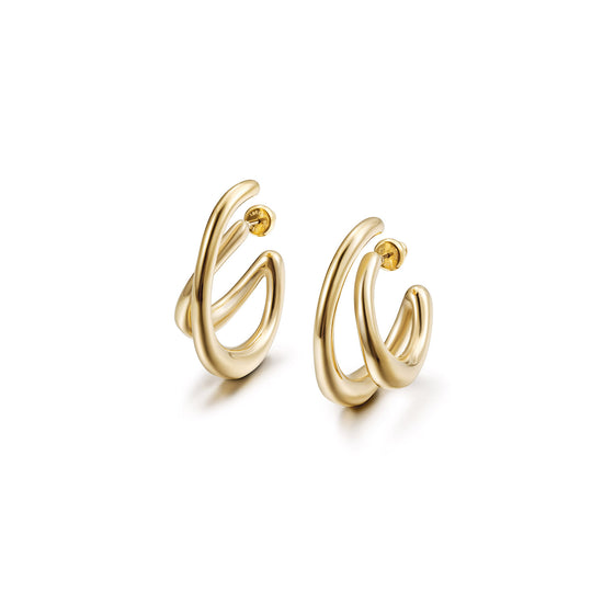 Lrregular circle earrings-SCE517STGC
