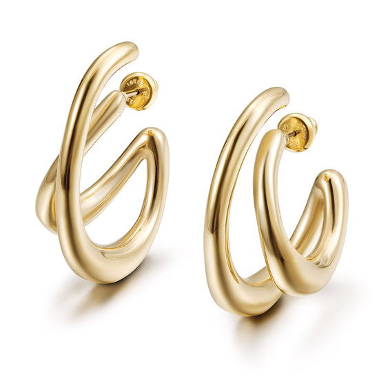 Lrregular circle earrings-SCE517STGC