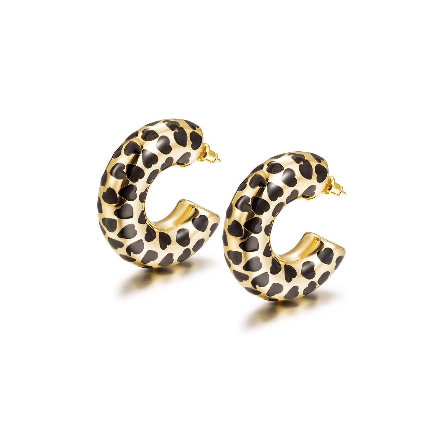 Love leopard print earrings-SCE524STGC-L