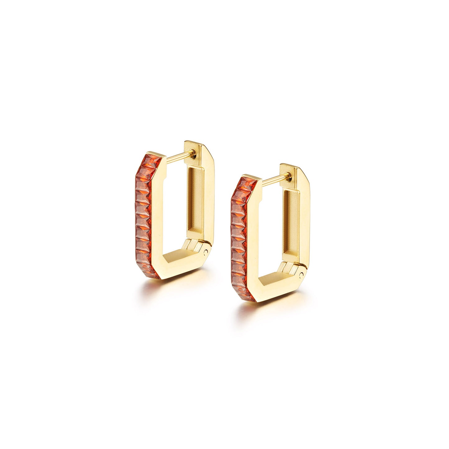 U-shaped ear clip earrings-SCE526STGCRD