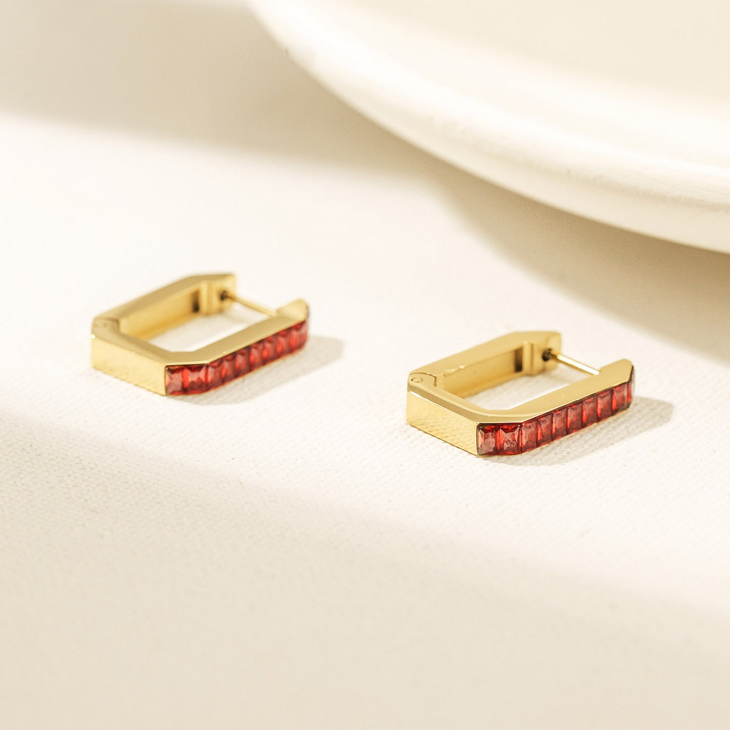 U-shaped ear clip earrings-SCE526STGCRD