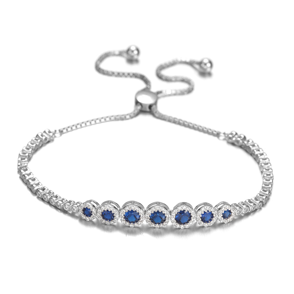 Round chain zircon bracelet-SSB029WG