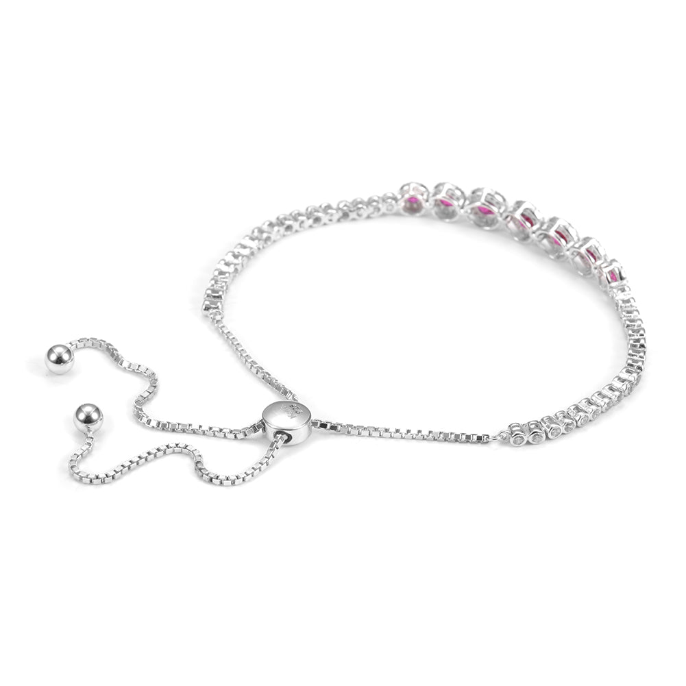 Round chain zircon bracelet-SSB029WG