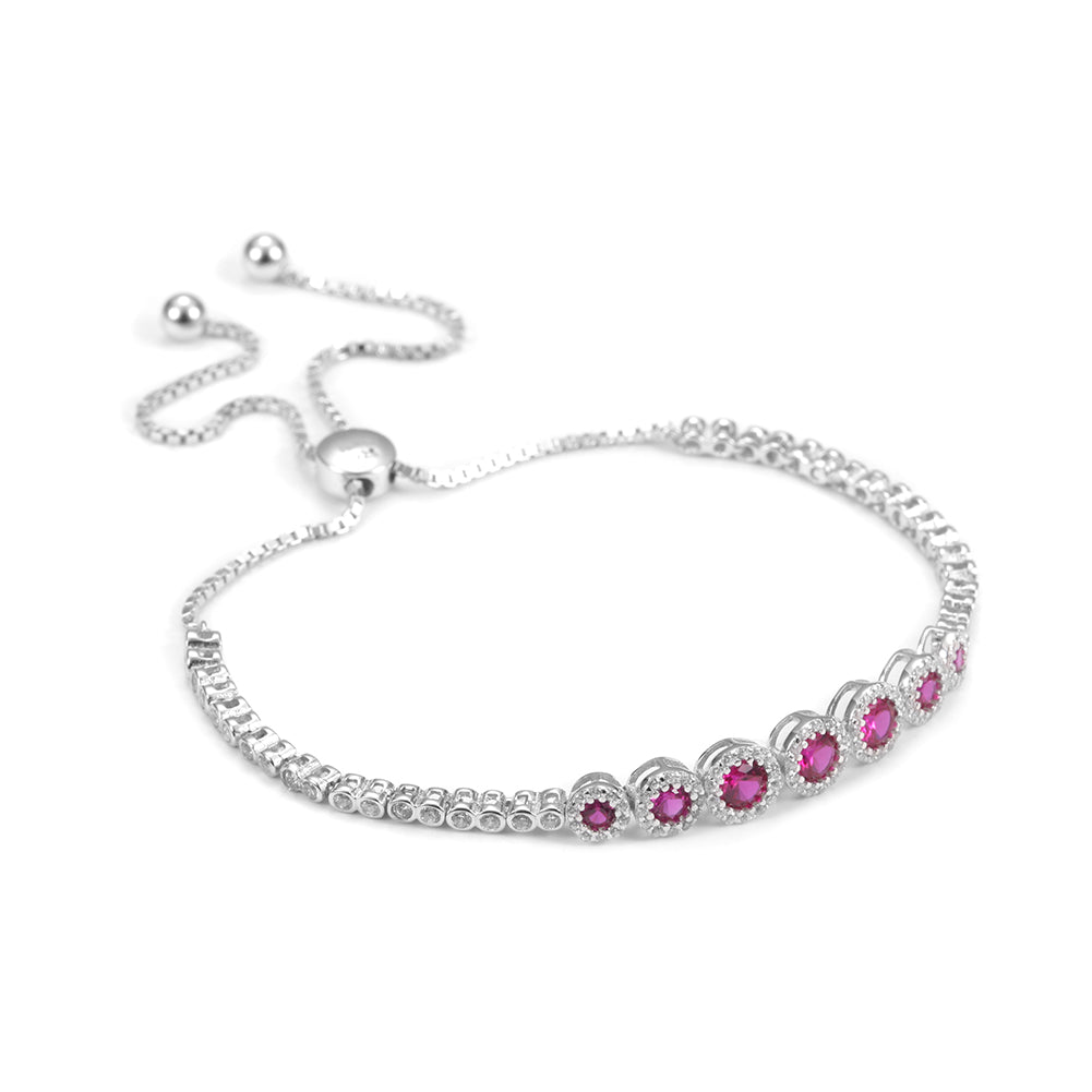 Round chain zircon bracelet-SSB029WG