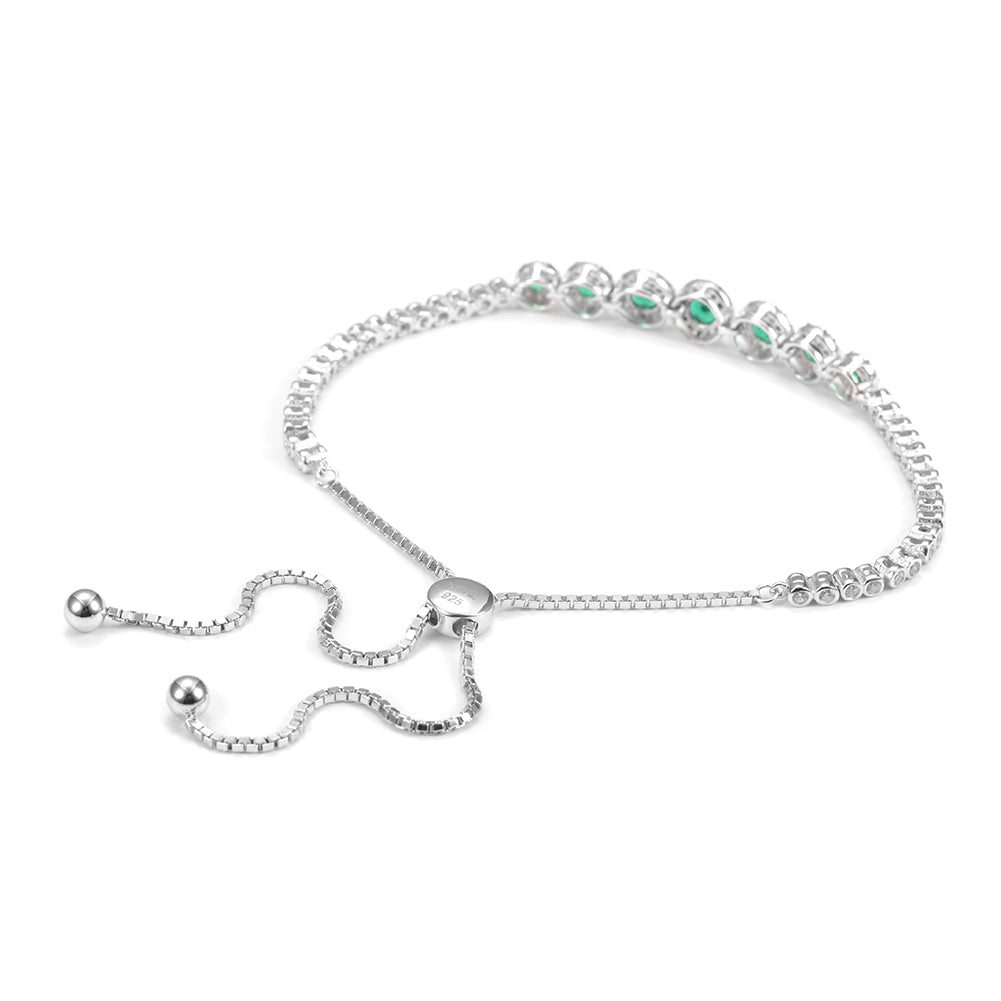 Round chain zircon bracelet-SSB029WG