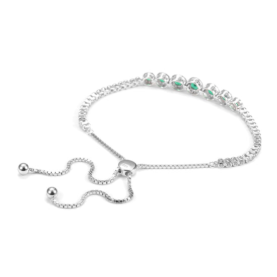 Round chain zircon bracelet-SSB029WG
