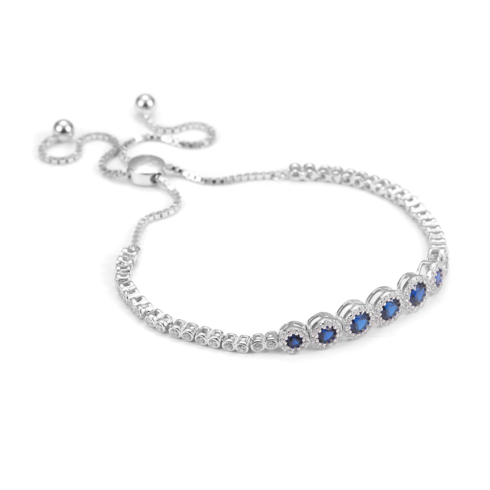 Round chain zircon bracelet-SSB029WG