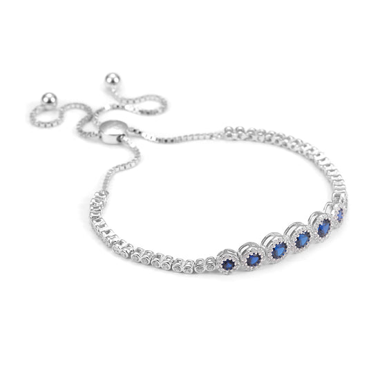 Round chain zircon bracelet-SSB029WG