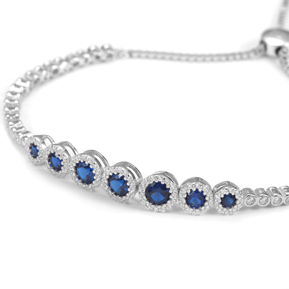 Round chain zircon bracelet-SSB029WG