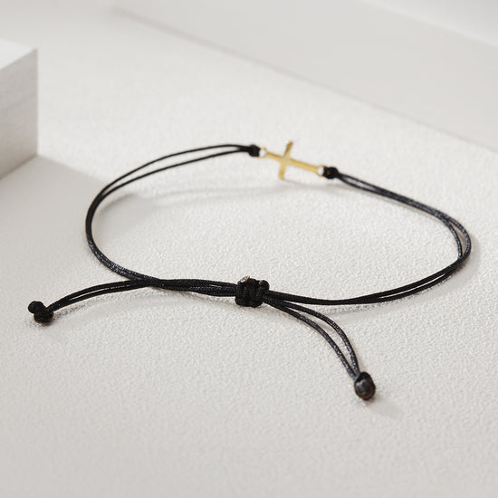 Rope Cross Full Diamond Bracelet-SSB082