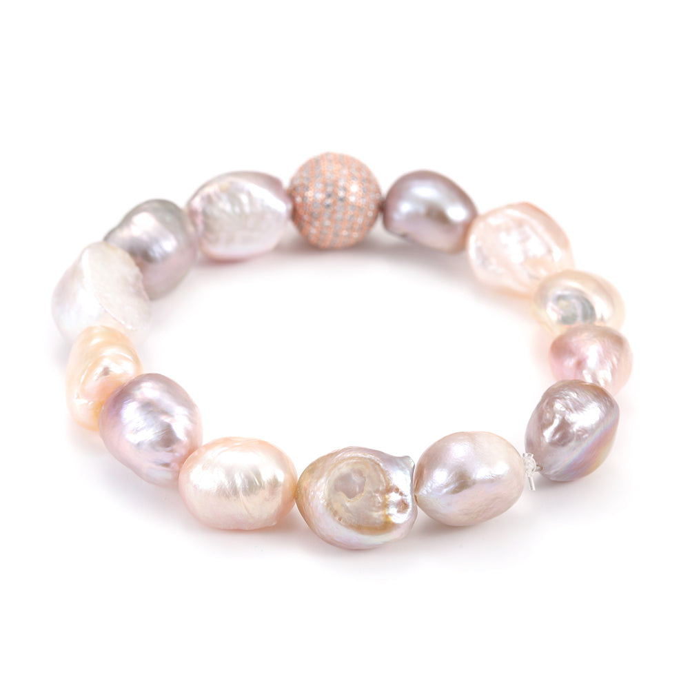 Irregular circular gemstone bracelet-SSB083