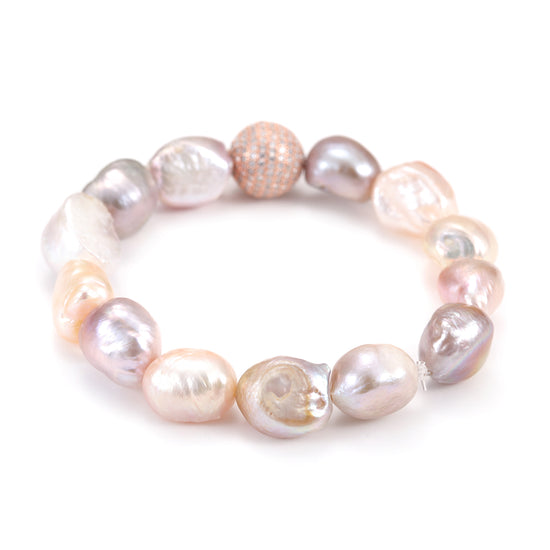 Irregular circular gemstone bracelet-SSB083