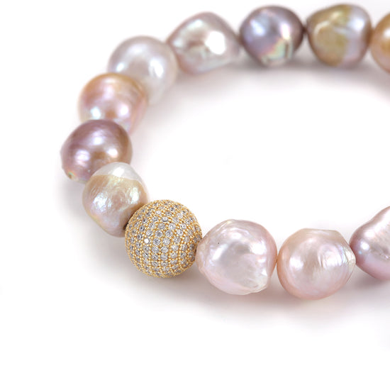 Irregular circular gemstone bracelet-SSB083