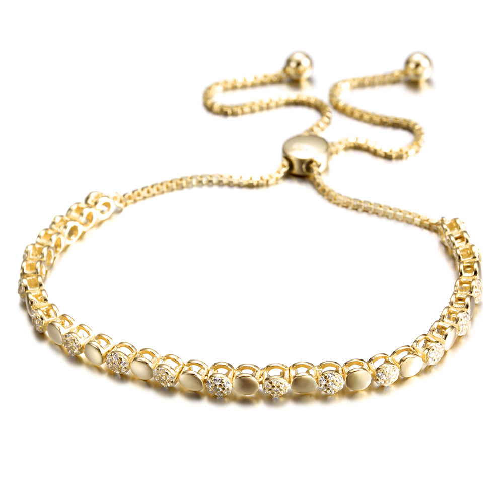 Round gemstone hollow bracelet-SSB084