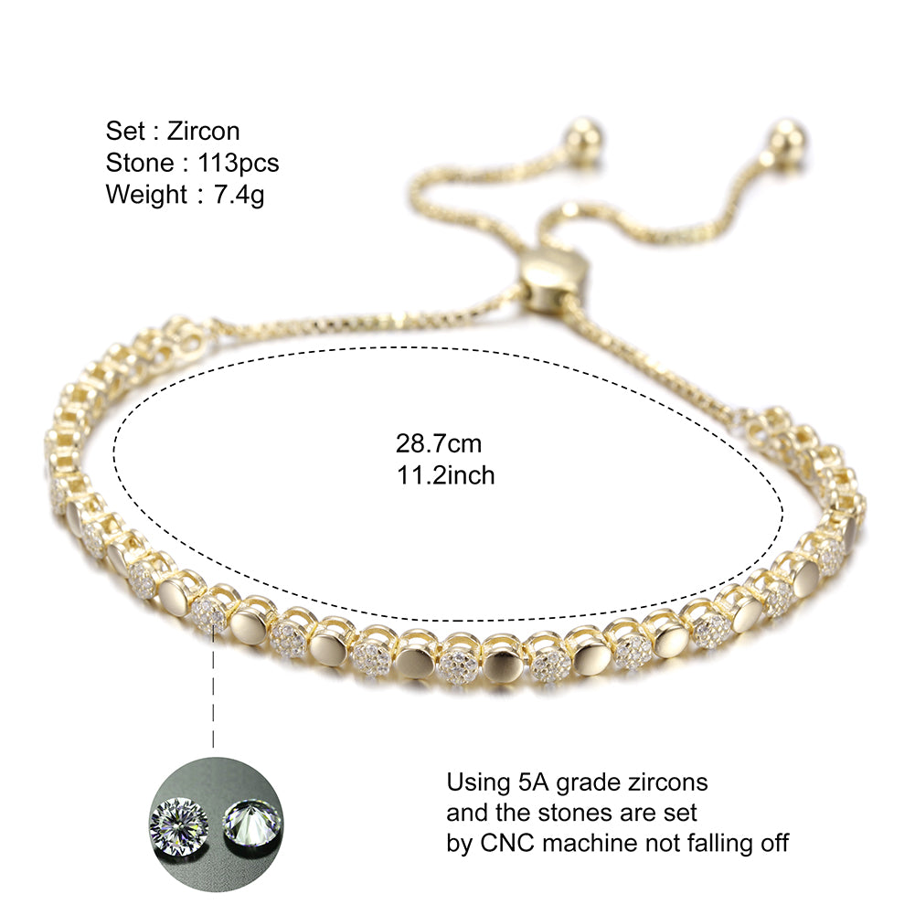Round gemstone hollow bracelet-SSB084