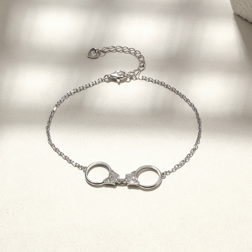 Chain handcuffs bracelet-SSB096WGZD