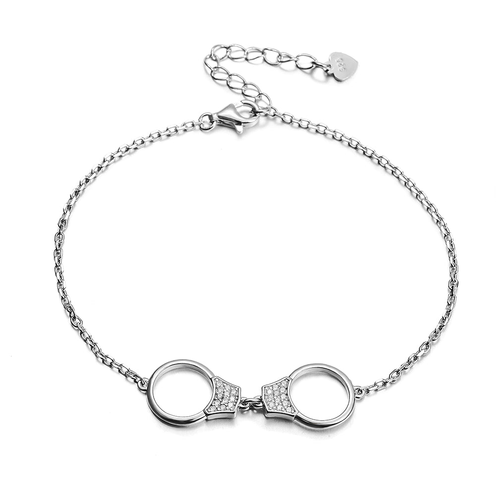 Chain handcuffs bracelet-SSB096WGZD