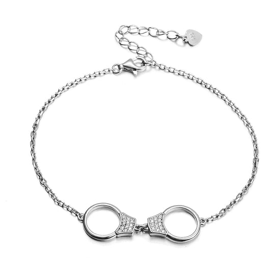 Chain handcuffs bracelet-SSB096WGZD