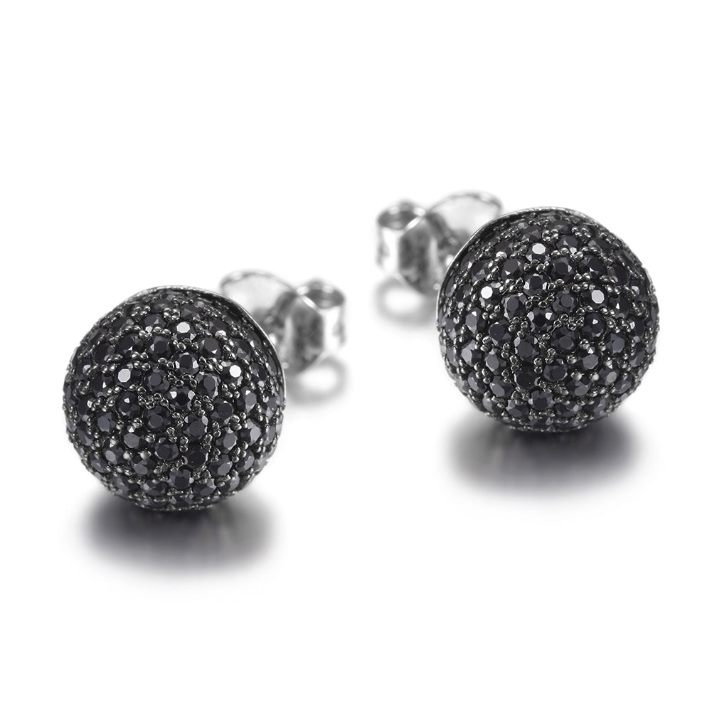 Small round earrings-SSE055BK