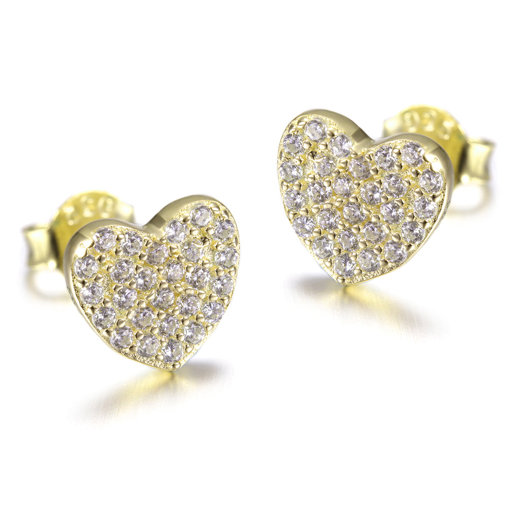 Love studded diamond earrings-SSE102