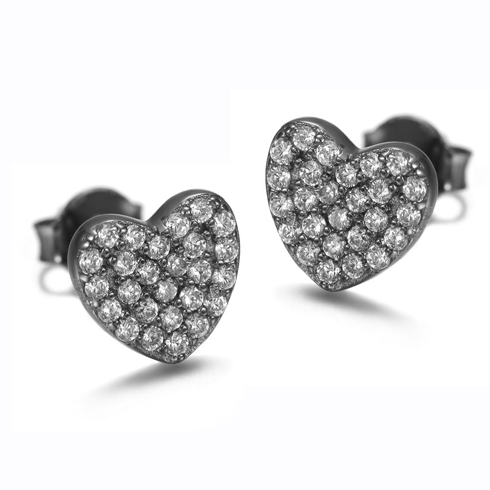 Love studded diamond earrings-SSE102